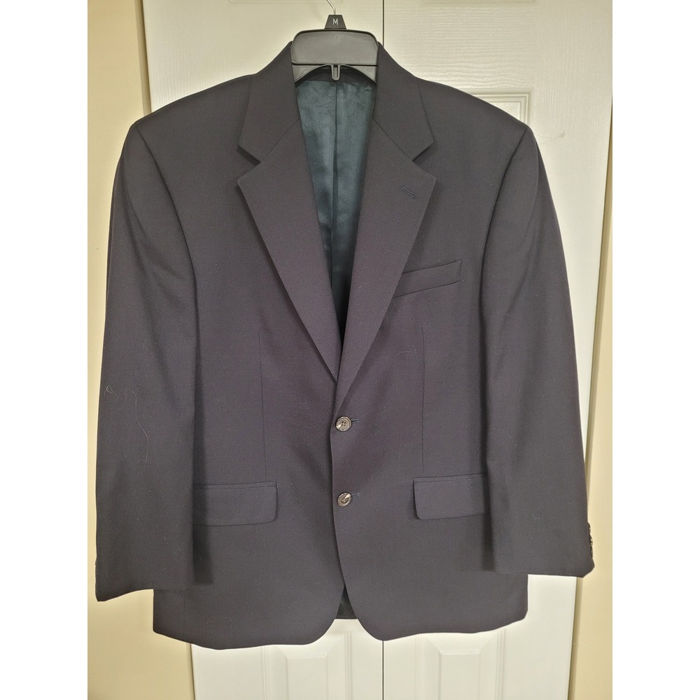Chaps Woolmark 100% Wool Blazer Mens‎ 40S Short Classic 2 Button Jacket 1 Vent